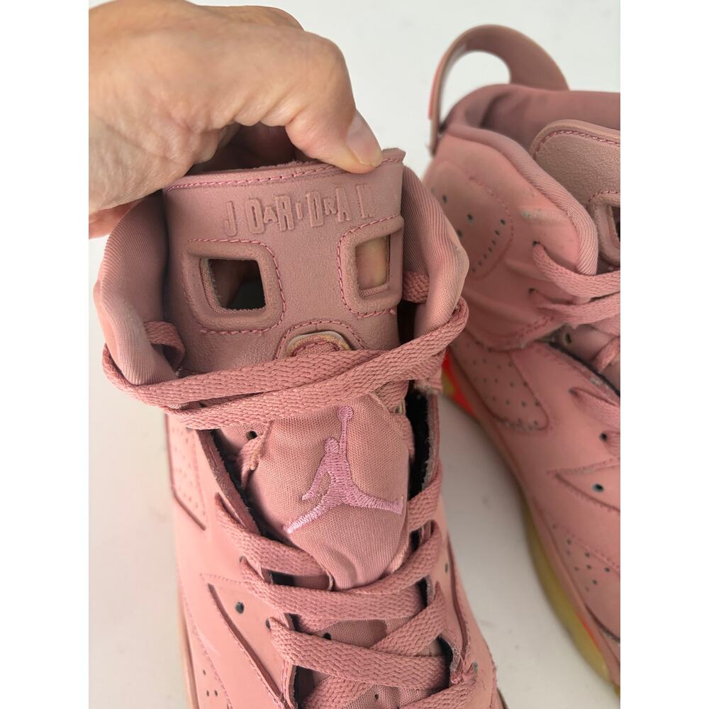 Nike Air Jordan 6 Retro x Aleali May Millennial Pink sneaker sz 10.5 M athletic - Picture 9 of 10
